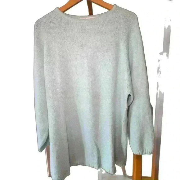 Vintage Teal HIGH ENERGY By De Rotchild Angora/Silk Sweater Women's Size M - Picture 3 of 4